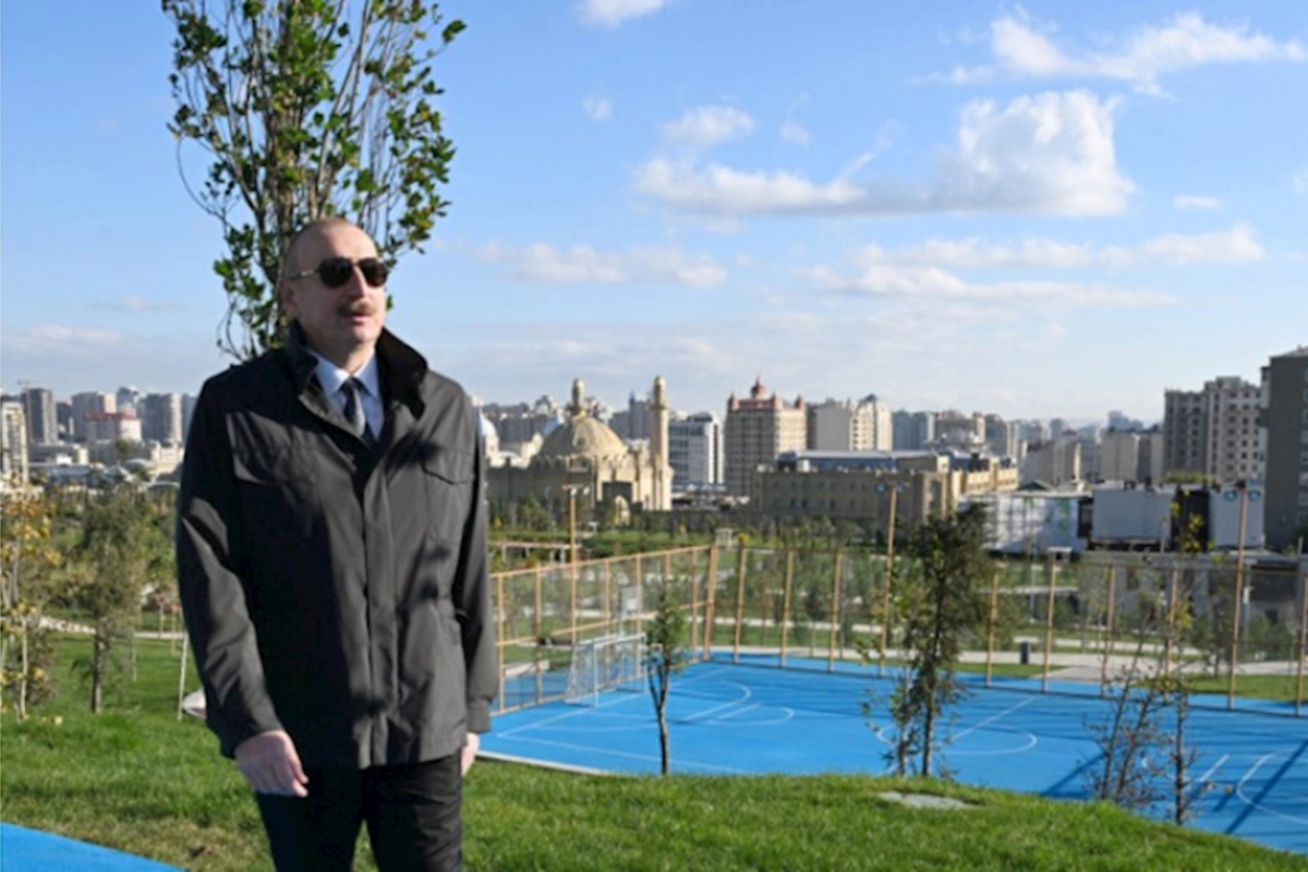 Prezident yeni yolun və parkın açılışında iştirak etdi — YENİLƏNDİ (FOTOLAR)