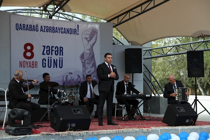 Hacıqabulda “8 Noyabr - Zəfər Günü” münasibətilə konsert proqramı keçirilib — FOTOLAR