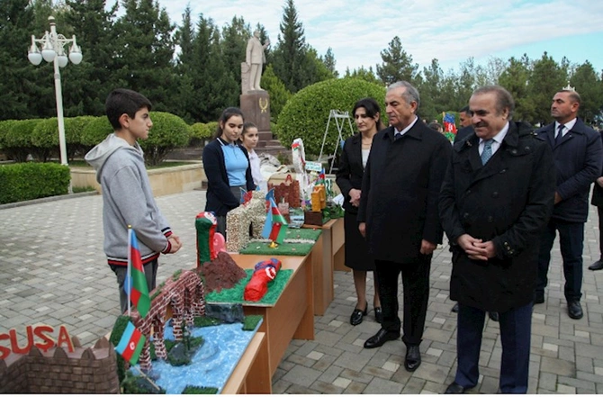 Hacıqabulda “8 Noyabr - Zəfər Günü” ilə əlaqədar ümumrayon tədbiri keçirildi — FOTOLAR