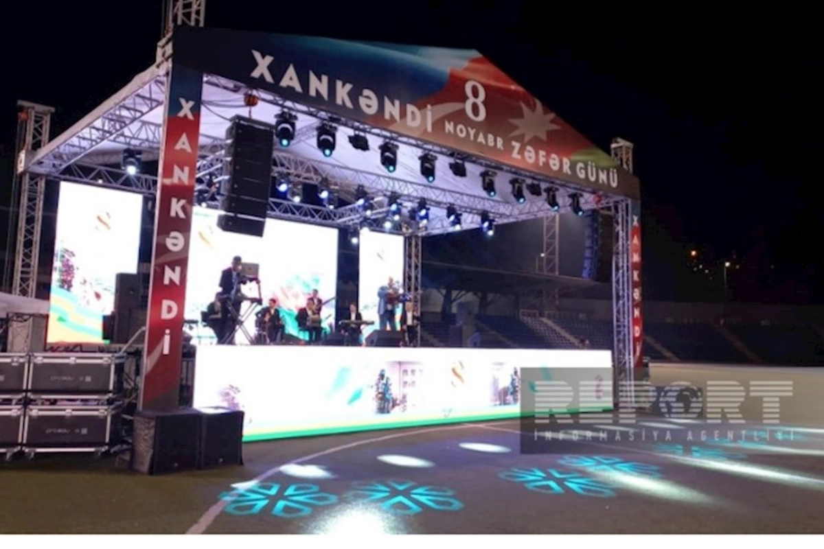 Zəfər Günü münasibətilə Xankəndidə bayram konserti və atəşfəşanlıq olub — FOTOLAR