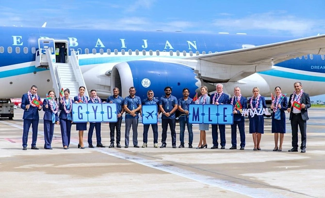 AZAL Bakıdan Maldiv adalarına ilk uçuşunu həyata keçirib — FOTOLAR