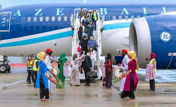 AZAL Bakıdan Maldiv adalarına ilk uçuşunu həyata keçirib — FOTOLAR