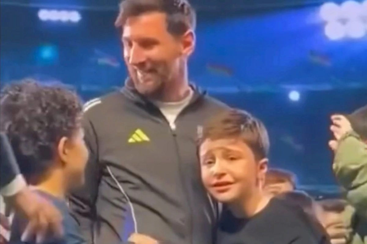 Messi ilə görüşən uşaqların sevinc göz yaşları — VİDEO