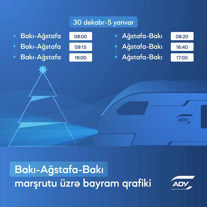 Bakı-Ağstafa qatarına əlavə reyslər təyin edilib