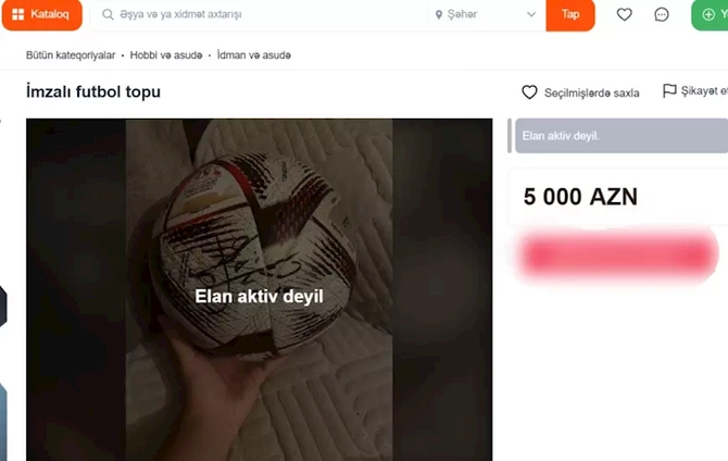 Messinin Bakıda imzaladığı top satışa çıxarıldı — FOTO