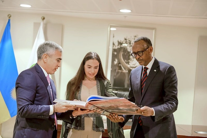 Leyla Əliyeva Ruanda Prezidenti ilə görüşdü — FOTOLAR Leyla Əliyeva Ruanda Prezidenti ilə görüşdü — FOTOLAR