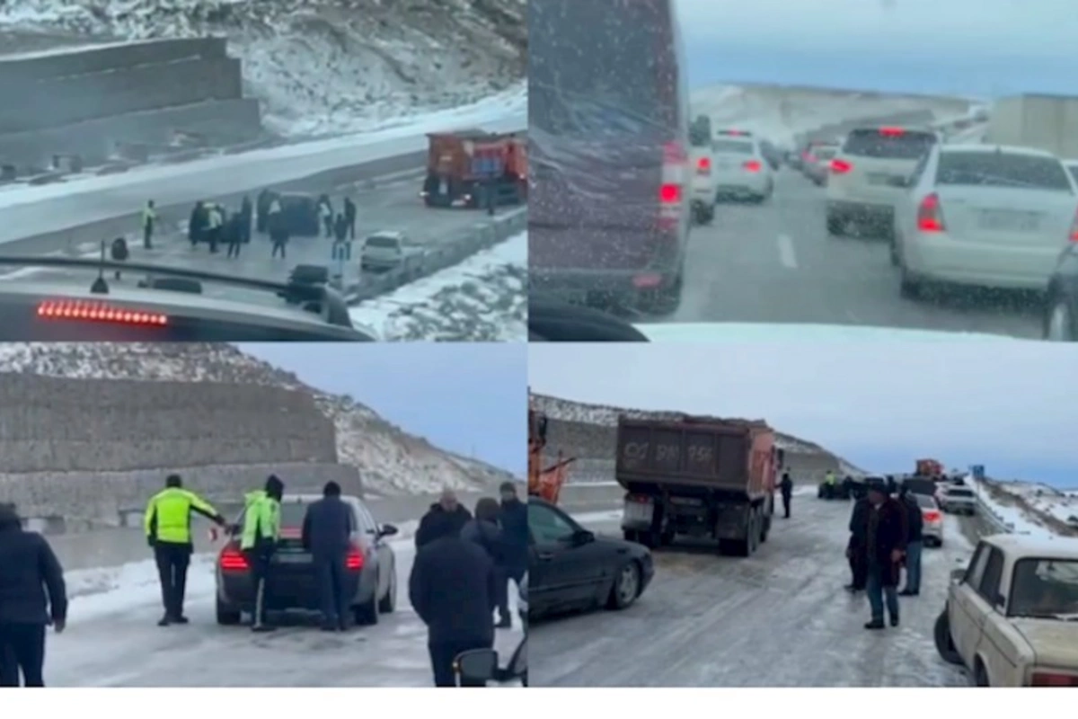 DYP qarlı havada yollarda sürücülərə belə kömək edir — VİDEO