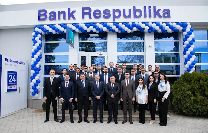 Bank Respublika müasir konseptli Goranboy filialını istifadəyə verdi — FOTOLAR