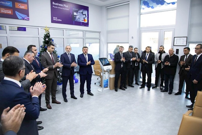 Bank Respublika müasir konseptli Goranboy filialını istifadəyə verdi — FOTOLAR