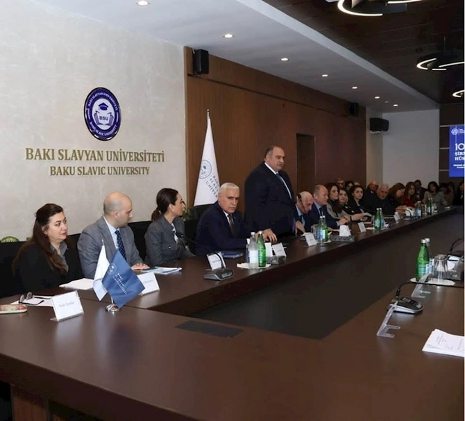 Bakı Slavyan Universitetində Şirməmməd Hüseynovun 100 illiyinə həsr olunmuş tədbir keçirilib — FOTOLAR Bakı Slavyan Universitetində Şirməmməd Hüseynovun 100 illiyinə həsr olunmuş tədbir keçirilib — FOTOLAR