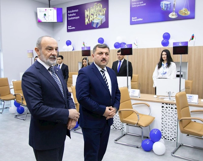 Bank Respublika müasir konseptli Goranboy filialını istifadəyə verdi — FOTOLAR