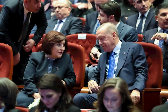 Sahibə Qafarova Ankarada Ərdoğanla görüşdü — FOTO