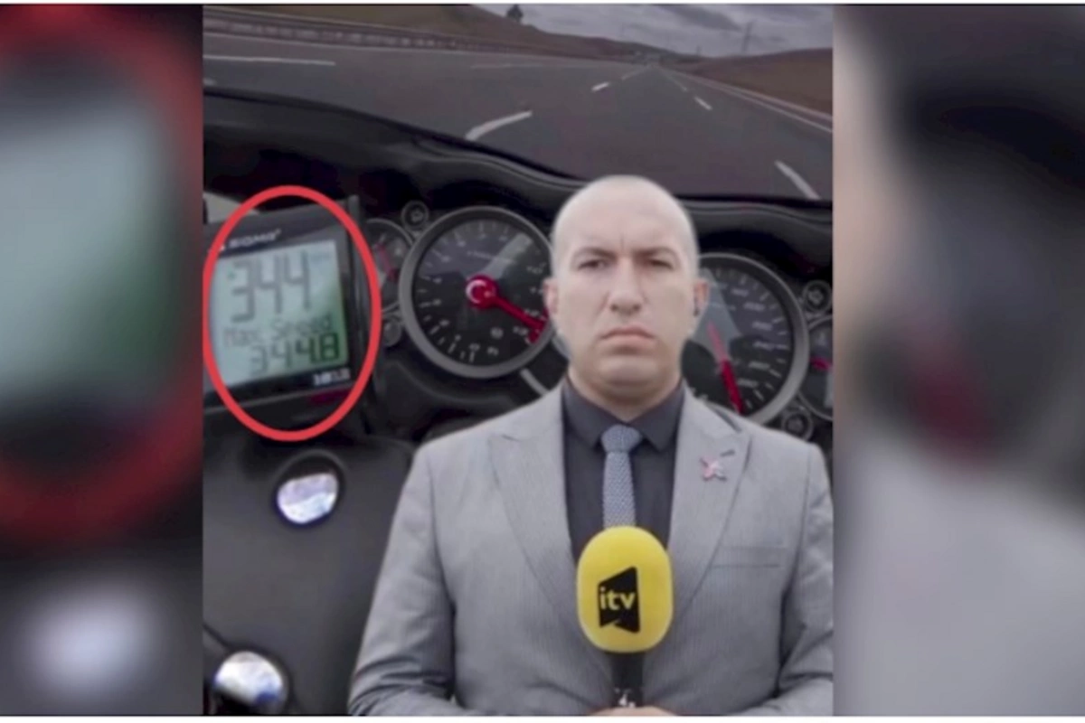 Azərbaycanlı jurnalist motosikleti saatda 344-lə sürüb görüntü yaydı — VİDEO
