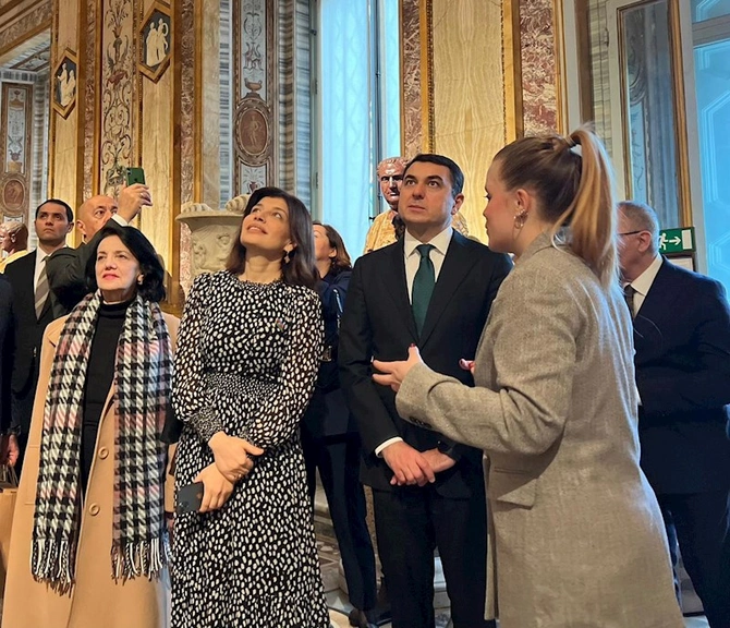 Azərbaycanın mədəniyyət və incəsənət nümayəndələri Romada “Borghese” Qalereyası ilə tanış olublar — FOTOLAR