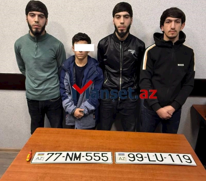 Limonçik ilə maşın nömrələri oğurlayanlar saxlanıldı: Qazaxıstan nömrəsi ilə pul tələb edirlərmiş — FOTOLAR Limonçik ilə maşın nömrələri oğurlayanlar saxlanıldı: Qazaxıstan nömrəsi ilə pul tələb edirlərmiş — FOTOLAR