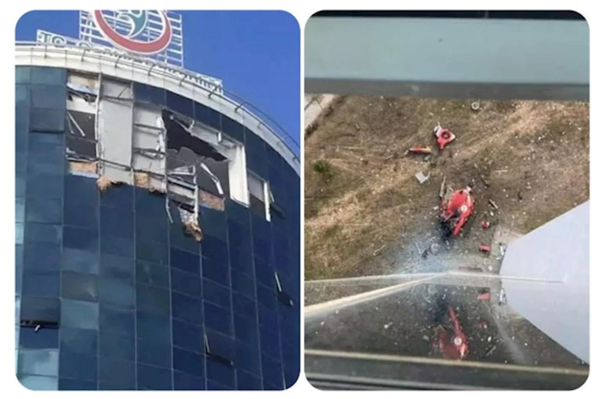 Türkiyədə helikopter xəstəxanaya çırpıldı