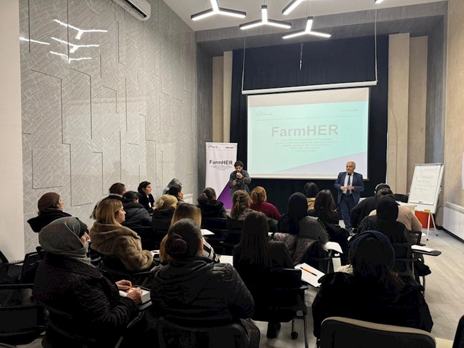 Şamaxıda aqrar sektorda çalışan qadınlar üçün təlim keçirilib — FOTOLAR