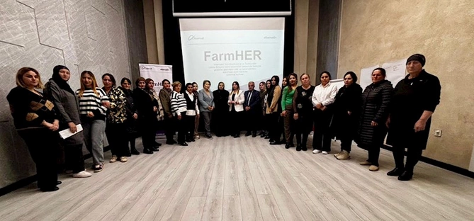 Şamaxıda aqrar sektorda çalışan qadınlar üçün təlim keçirilib — FOTOLAR