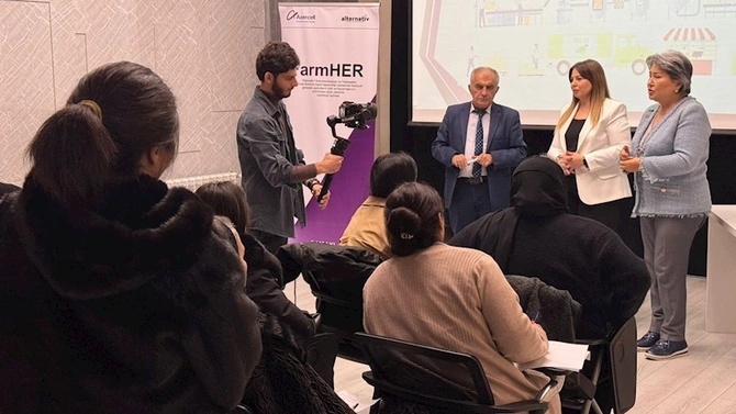 Şamaxıda aqrar sektorda çalışan qadınlar üçün təlim keçirilib — FOTOLAR