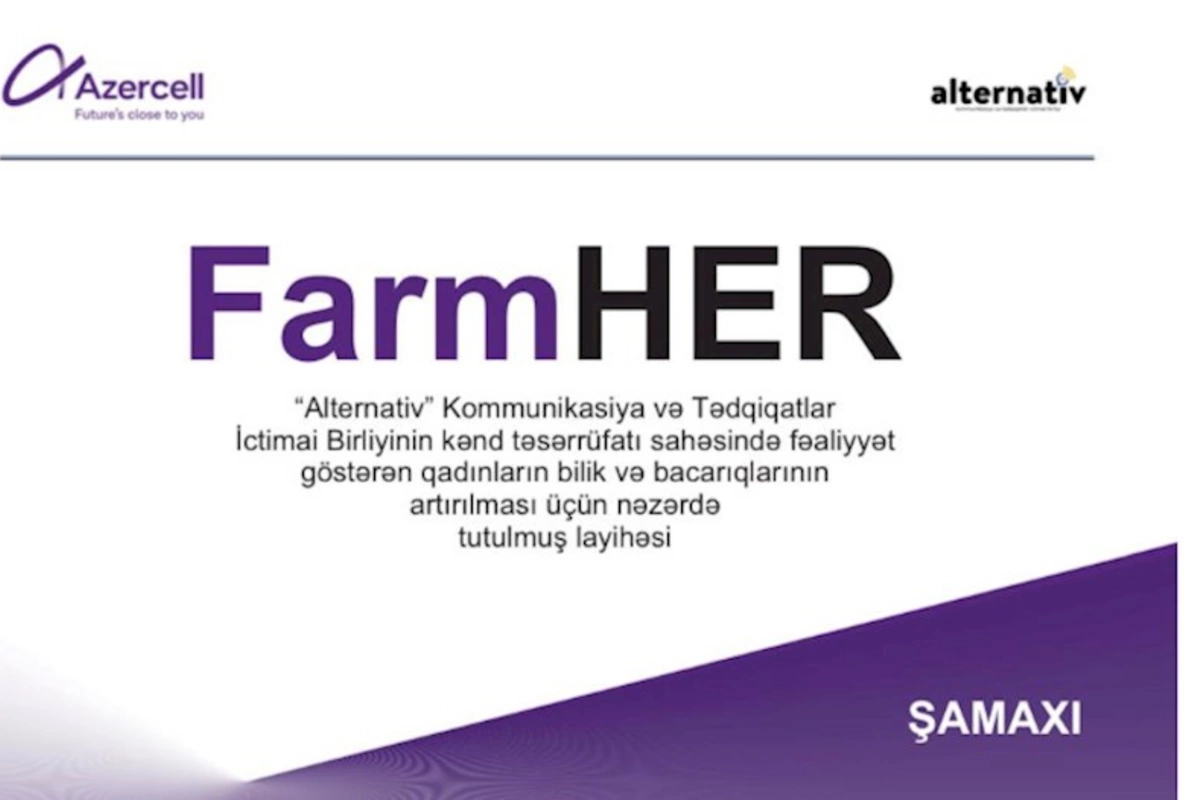 “Alternativ”dən yeni layihə: “FarmHER”