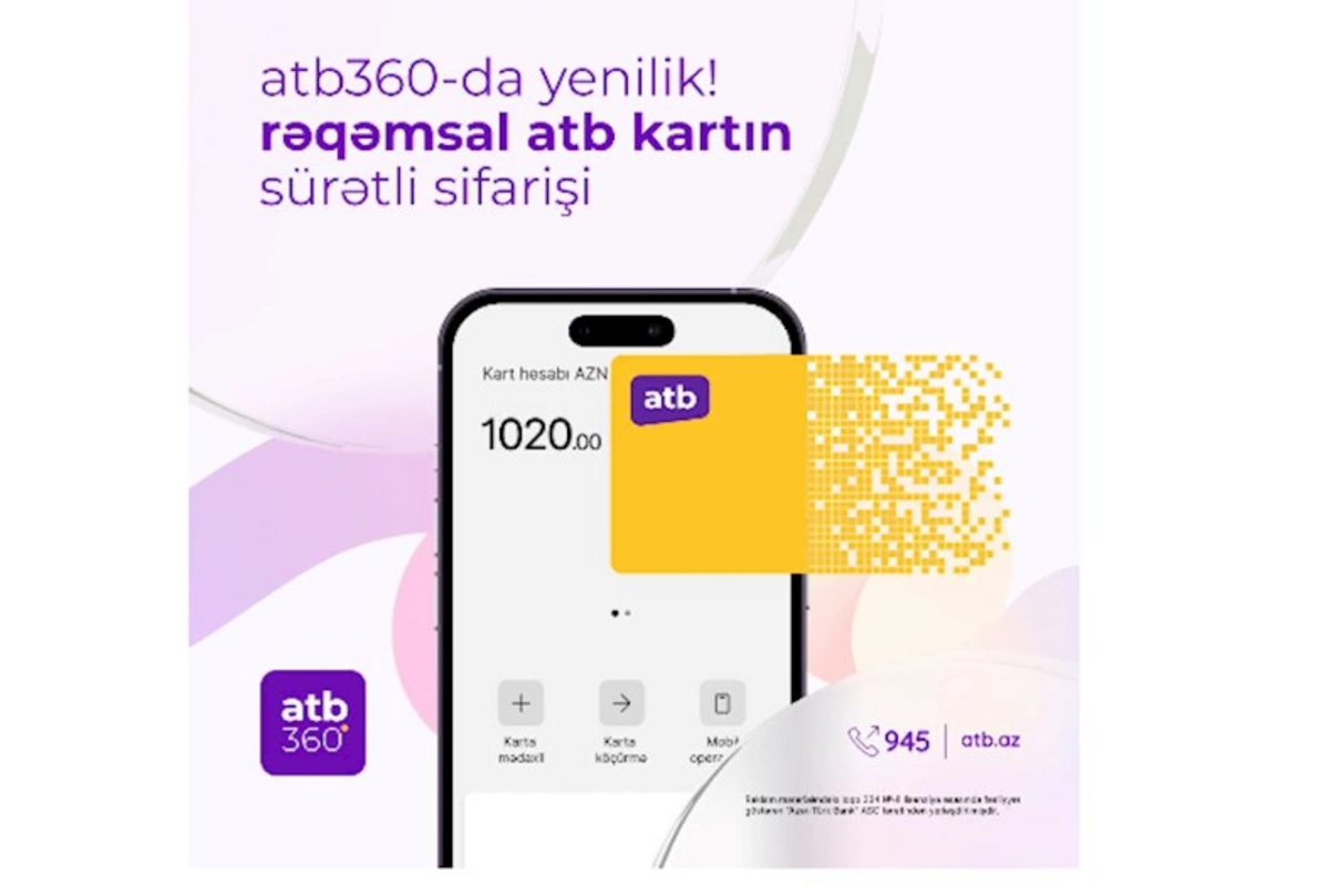 Azər Türk Bankın rəqəmsal debit kartını hər kəs onlayn əldə edə biləcək