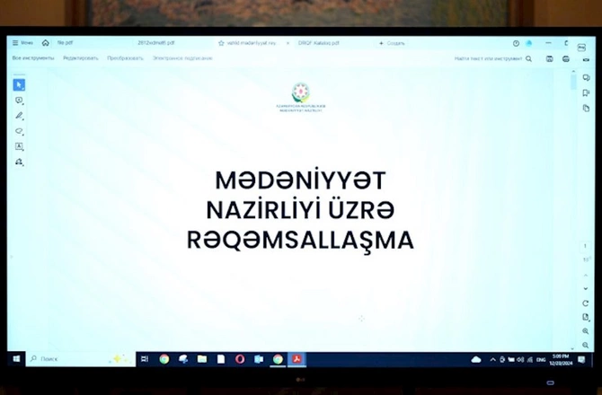Mədəniyyət Nazirliyinin fəaliyyətinin rəqəmsallaşdırılması prioritet istiqamətdir — Adil Kərimli