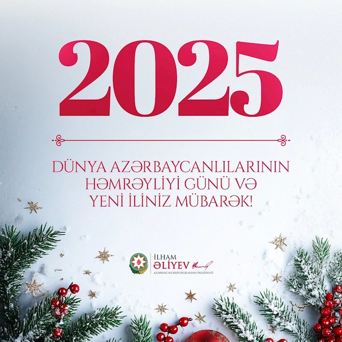 İlham Əliyevdən 31 Dekabr PAYLAŞIMI