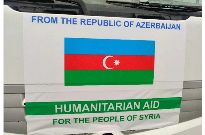 Azərbaycan Suriyaya humanitar yardım göndərdi — FOTOLAR