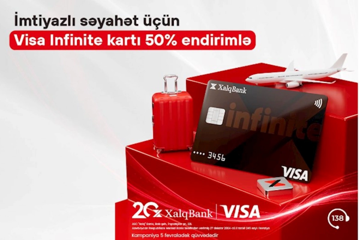 Xalq Bankdan Visa Infinite kartını 50% endirimlə əldə edin