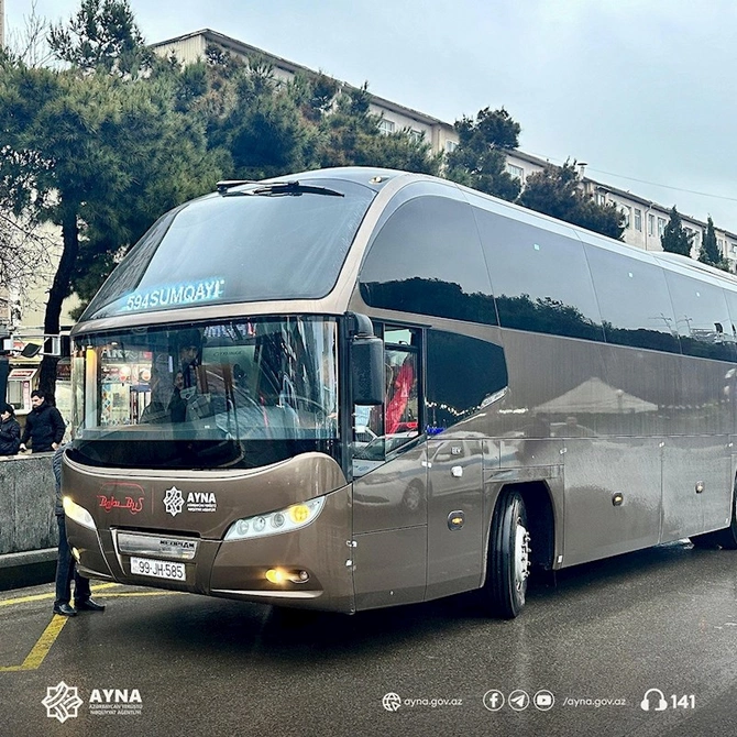 Bakı-Sumqayıt ekspres avtobusu istifadəyə verildi — FOTOLAR Bakı-Sumqayıt ekspres avtobusu istifadəyə verildi — FOTOLAR