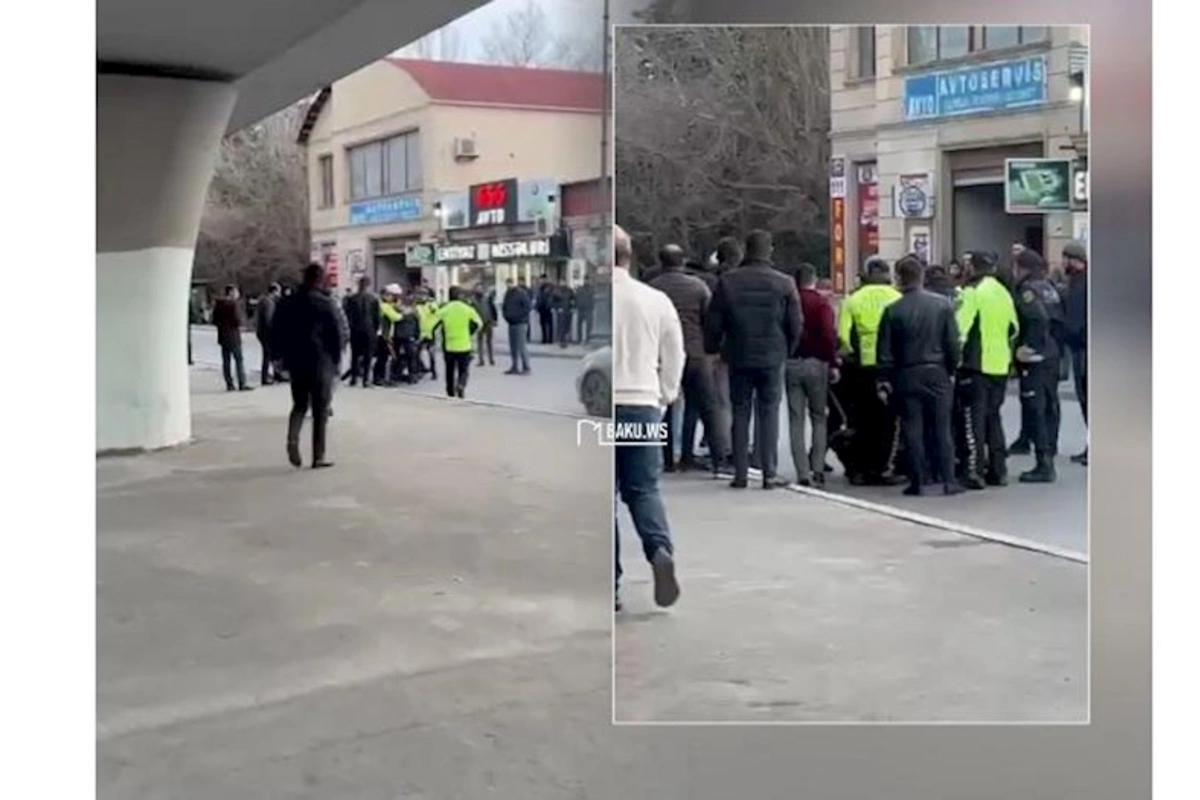 Bakıda maşınları əzərək qaçmaq istəyən sürücü yaxalandı — ANBAAN VİDEO