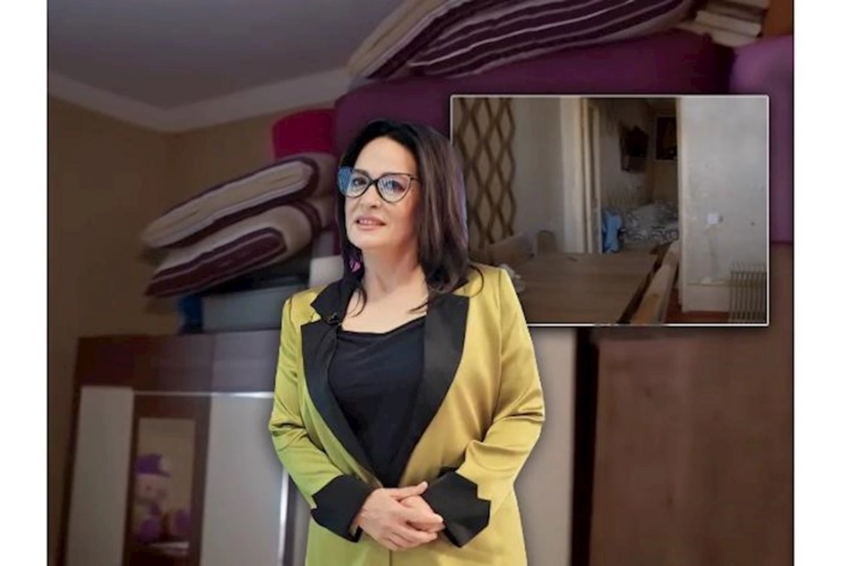 Mehriban Xanlarovanın 9 ailə üzvü ilə yaşadığı 2 otaqlı evi — VİDEO