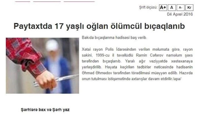 Əhmədin 17 yaşında bıçaqladığı idmançının görüntüləri — VİDEO/FOTO