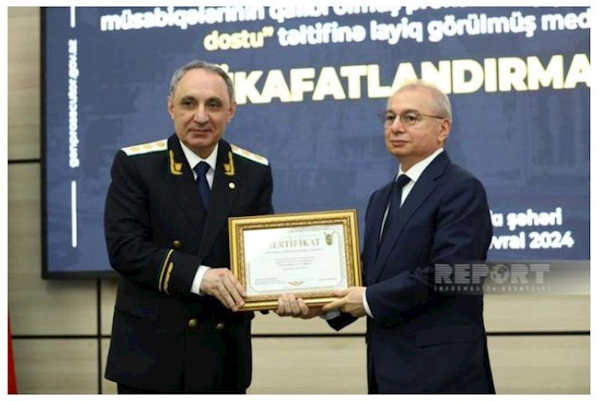 Azər Xəlilov “Prokurorluğun dostu” mükafatına layiq görüldü