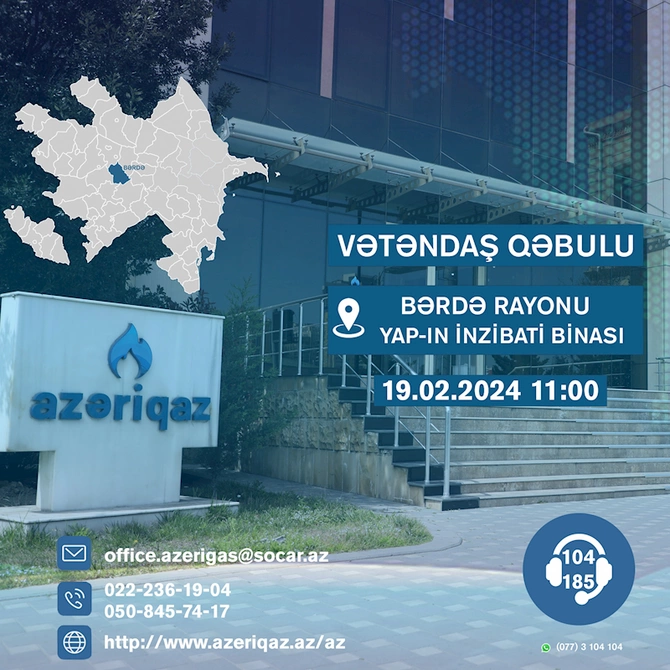 SOCAR-ın Azəriqaz İB rəhbərliyinin növbəti vətəndaş qəbulu keçiriləcək — FOTO
