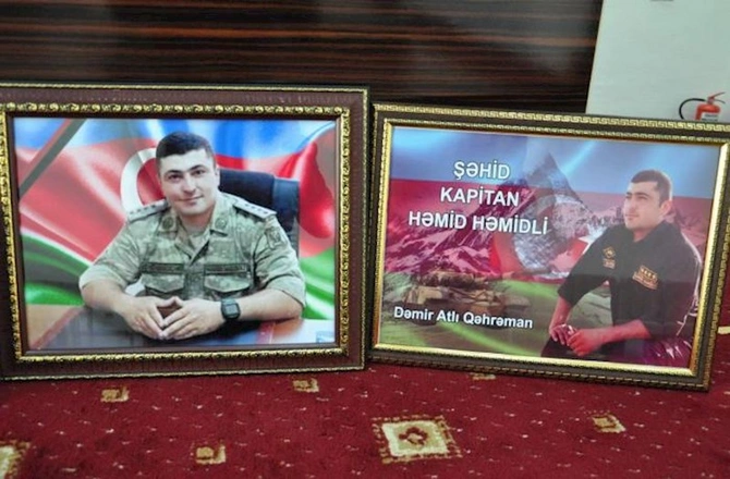 Şəhidimizin “Azərbaycan Bayrağı” ordeni övladına verildi — FOTOLAR