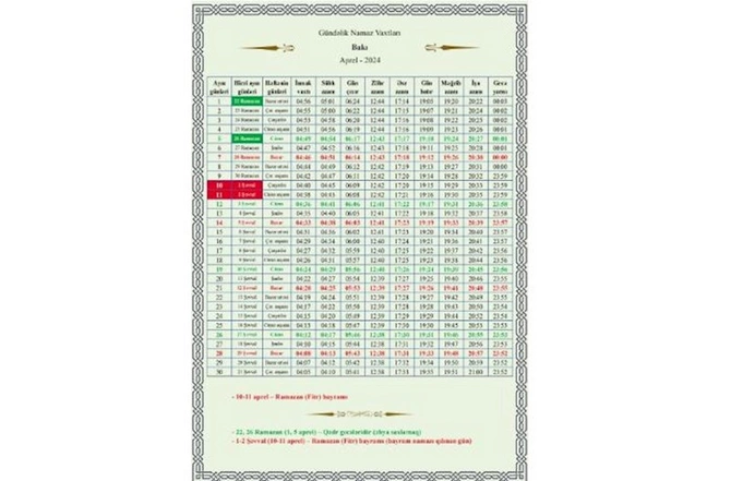 Ramazan ayı nə vaxtdan başlayır? — TƏQVİM