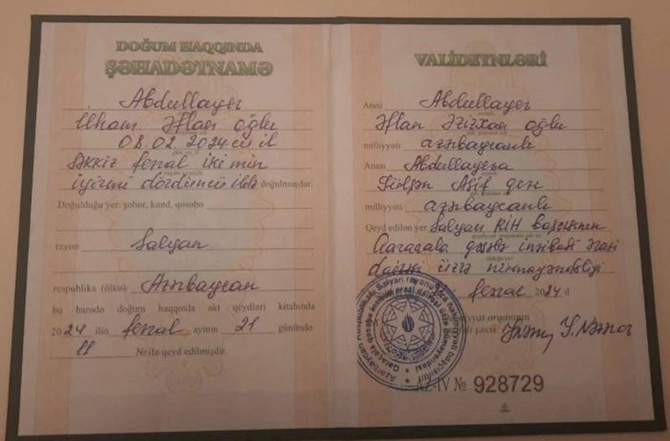 10-cu övladına İlham Əliyevin adını verdi — EKSKLÜZİV 10-cu övladına İlham Əliyevin adını verdi — EKSKLÜZİV