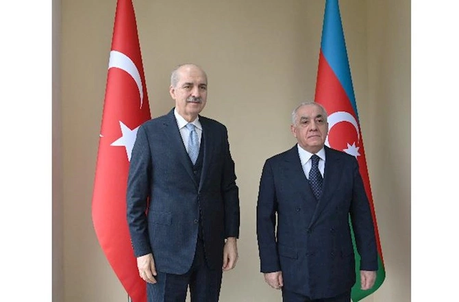 Əli Əsədov Numan Kurtulmuşla görüşdü Əli Əsədov Numan Kurtulmuşla görüşdü