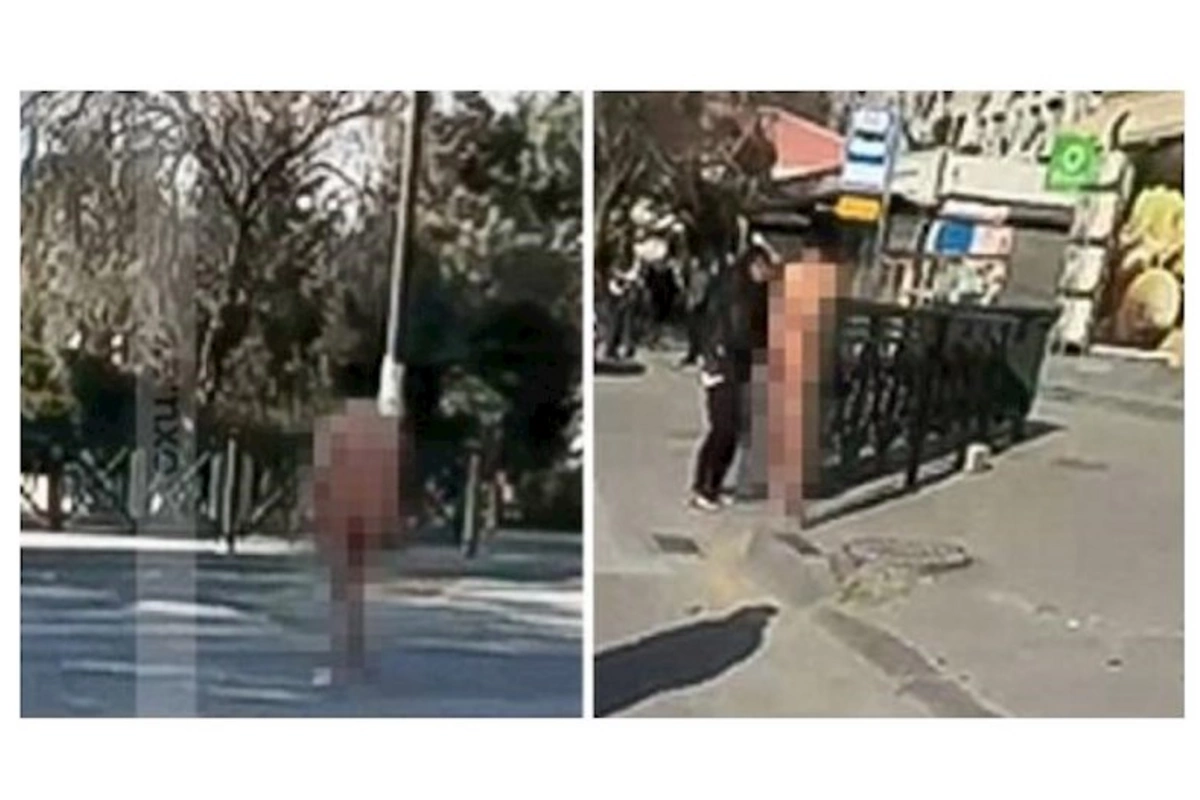 Bakıda 16 yaşlı oğlan küçədə çılpaq gəzdi — VİDEO