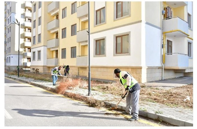 Abşeronda abadlıq-təmizlik işlərinə başlanıldı — FOTOLAR