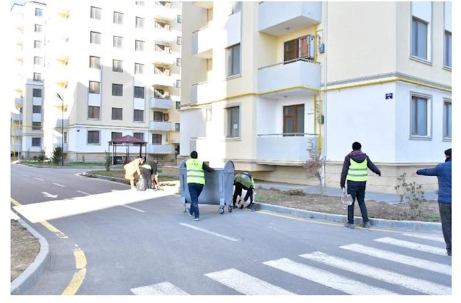 Abşeronda abadlıq-təmizlik işlərinə başlanıldı — FOTOLAR