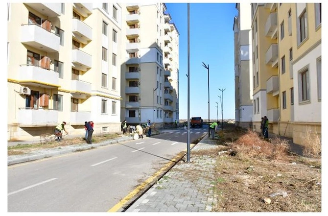 Abşeronda abadlıq-təmizlik işlərinə başlanıldı — FOTOLAR