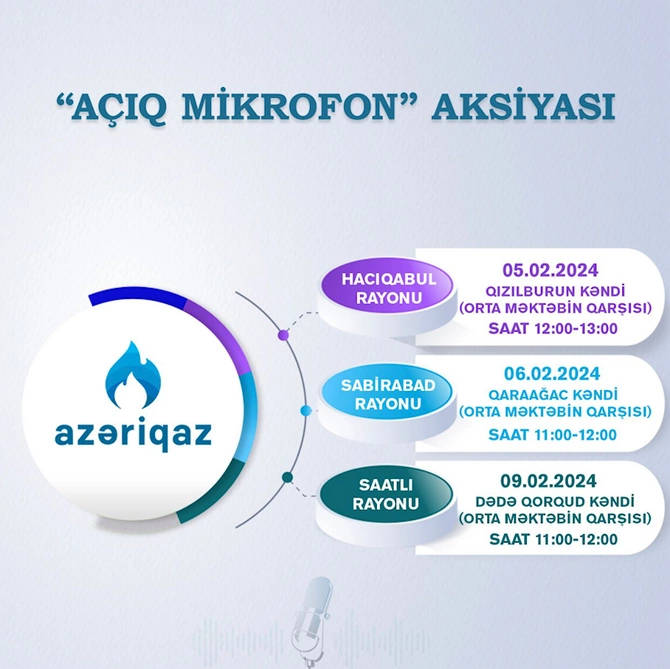 SOCAR-ın Azəriqaz İB-nin Açıq mikrofon aksiyası davam edir