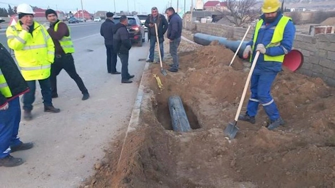 “Digah-Bilgəh” magistral qaz kəməri zədələnib, Nardaranda abonentlər qazsız qalıblar — FOTOLAR