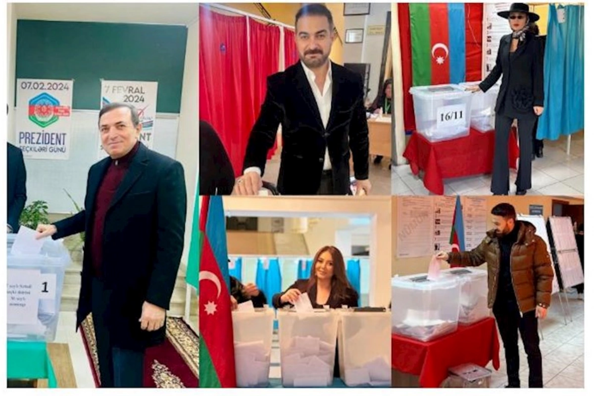 Məşhurlar da səsvermədə — FOTOLAR