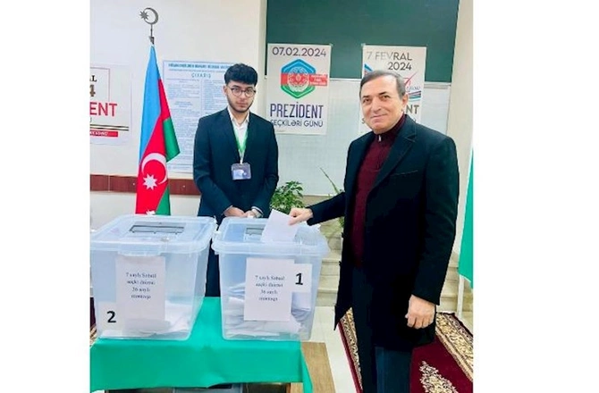 Məşhurlar da səsvermədə — FOTOLAR