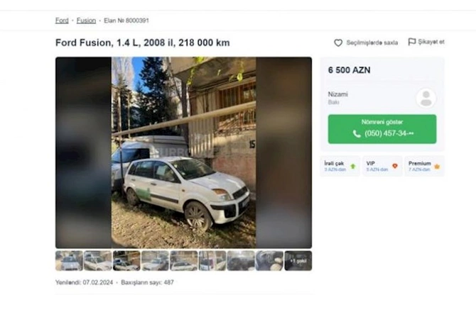 Tanınmış psixoloq cinlərin əlində olduğunu iddia etdiyi avtomobilini satır — FOTO