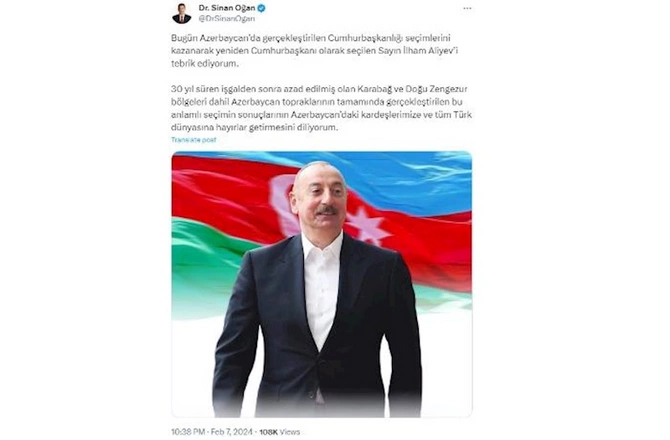 Kılıçdaroğlu və Sinan Oğandan İlham Əliyevlə bağlı PAYLAŞIM