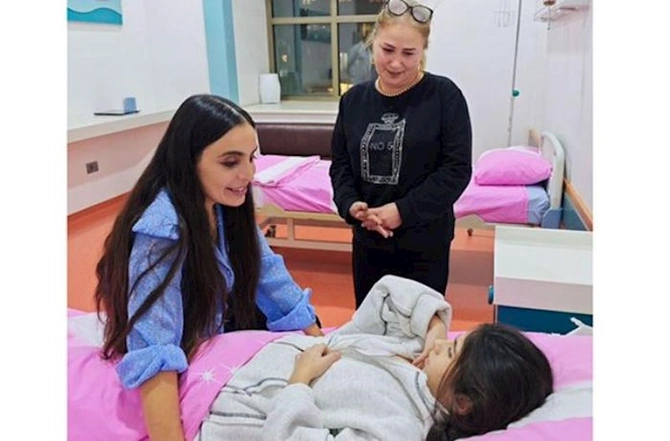 Leyla Əliyeva Uşaq Onkologiya Klinikasında — FOTO
